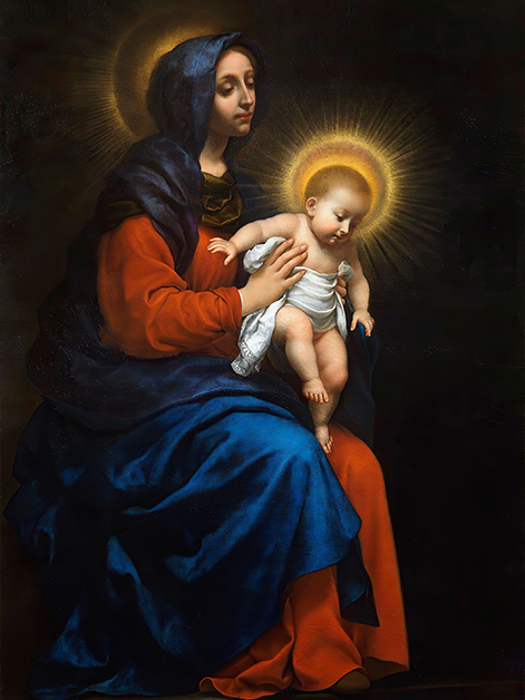 	 Madonna and Child - Tranh Đức Mẹ và Chúa Hài Đồng của Sassoferrato | Tôn giáo & Nghệ thuật Phục Hưng
